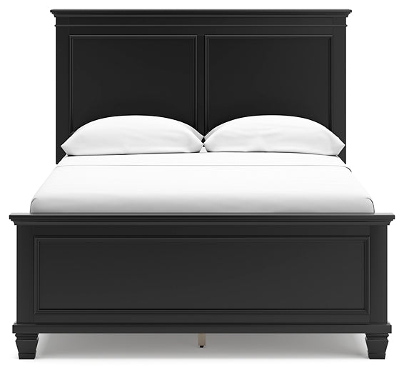 Lanolee Full Panel Bed with Mirrored Dresser