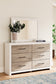 Charbitt Twin Panel Bed with Mirrored Dresser and 2 Nightstands