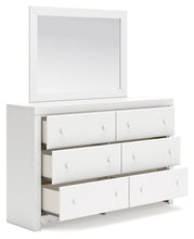 Load image into Gallery viewer, Mollviney Full Panel Headboard with Mirrored Dresser, Chest and 2 Nightstands
