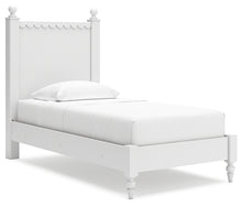 Load image into Gallery viewer, Mollviney Twin Panel Bed with Mirrored Dresser and 2 Nightstands
