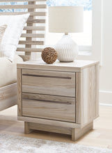 Load image into Gallery viewer, Hasbrick Queen Panel Bed with Mirrored Dresser, Chest and Nightstand
