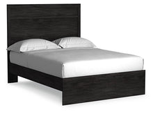 Load image into Gallery viewer, Belachime Full Panel Bed with Mirrored Dresser and 2 Nightstands
