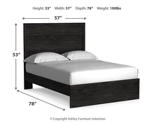 Load image into Gallery viewer, Belachime Full Panel Bed with Mirrored Dresser and 2 Nightstands
