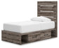 Graystorm  Panel Bed With Storage