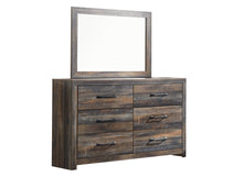 Load image into Gallery viewer, Drystan  Panel Bed With 2 Storage Drawers With Mirrored Dresser
