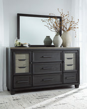 Load image into Gallery viewer, Foyland Queen Panel Storage Bed with Mirrored Dresser, Chest and Nightstand
