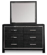 Load image into Gallery viewer, Kaydell King Upholstered Panel Platform Bed with Mirrored Dresser, Chest and 2 Nightstands
