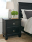 Lanolee Twin Panel Bed with Mirrored Dresser and 2 Nightstands