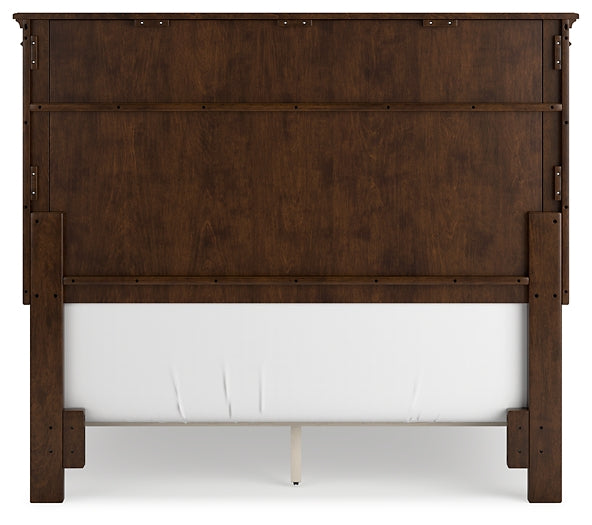 Danabrin Full Panel Bed with Mirrored Dresser and Nightstand