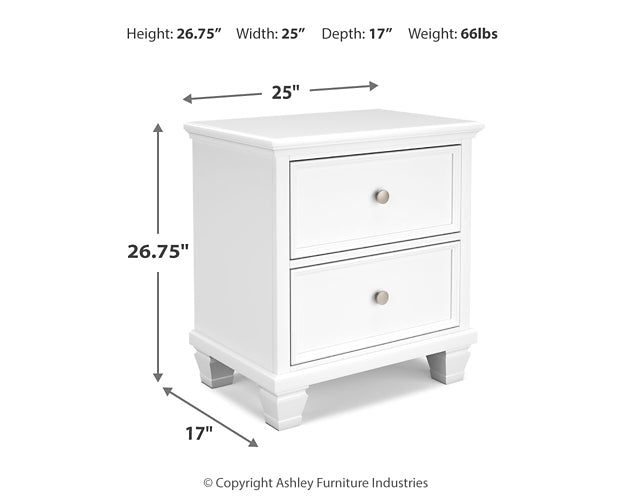 Fortman Twin Panel Bed with Mirrored Dresser and Nightstand