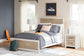 Charbitt Full Panel Bed with Mirrored Dresser, Chest and 2 Nightstands